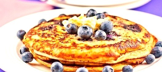 Blueberry Pancakes With Whipped Lemon Butter