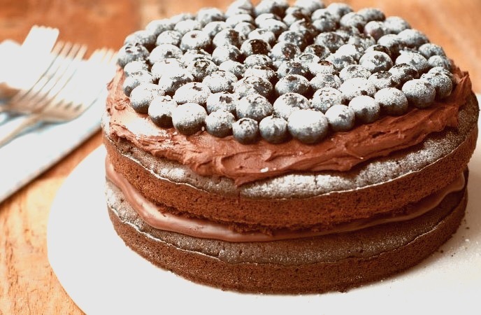 Chocolate and Blueberry Cake