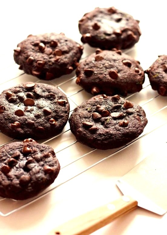 Double Chocolate Chip Zucchini Cookies